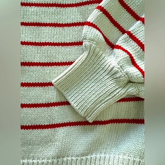 ❤️ EUC Sezane iconic Leontine sweater in red/ecru, size XS - Picture 7 of 7
